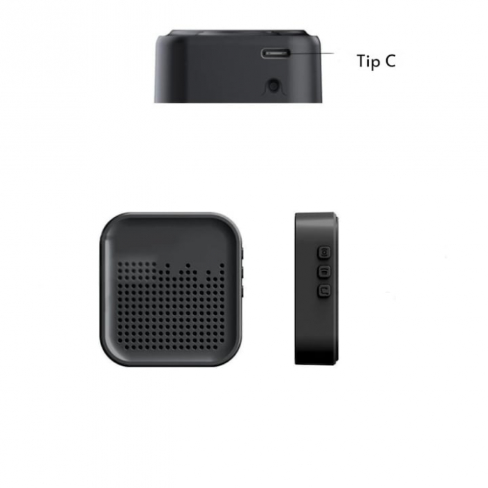 Sonerie inteligenta VarioShop®, cu camera de supraveghere 1080p, interfon, functie IR Night vision, audio bidirectional si conexiune la aplicatia, instalare rapida, Negru [19]