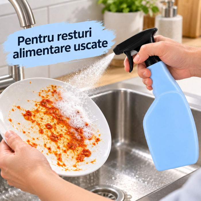 Spray degresant pentru vase VarioShop®, cu spuma activa, indeparteaza grasimea si resturile uscate, inainte de spalarea la masina, 750 ml [8]