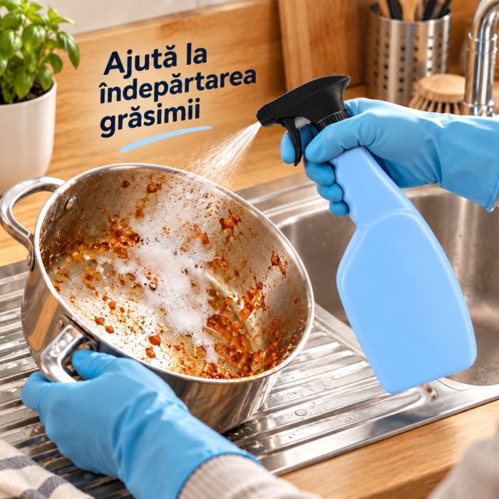 Spray degresant pentru vase VarioShop®, cu spuma activa, indeparteaza grasimea si resturile uscate, inainte de spalarea la masina, 750 ml [3]