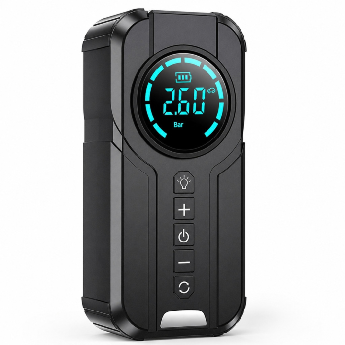 Starter auto portabil VarioShop®, 5 in 1, 1000A, compresor digital, power bank QC 3.0, Type-C 18W, lanterna LED 350 lm, pentru 12V [12]