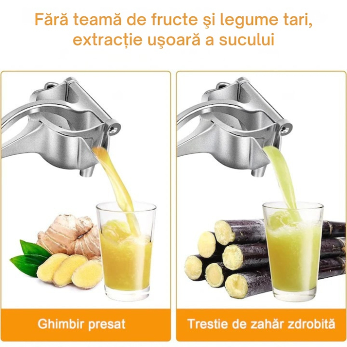 Storcator Manual de Fructe si Citrice VarioShop®, Presa Solida din Aluminiu, Stoarcere Eficienta, Curatare Usoara, 20x12x10 cm [2]