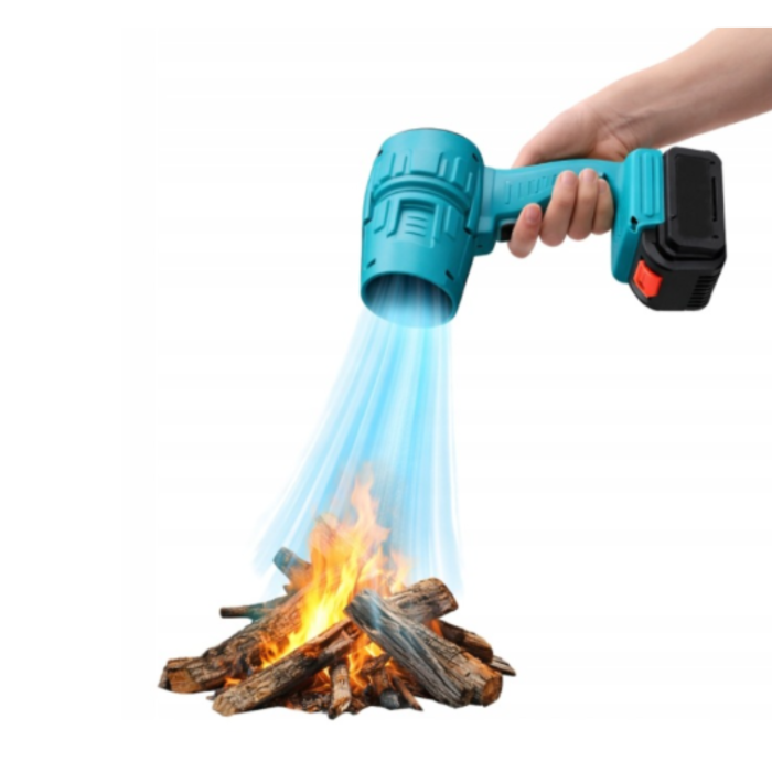 Suflanta electrica portabila VarioShop®, fara fir, 300W, cu 2 baterii Li-ion, pentru gradina, alee, garaj, masina, albastru [3]