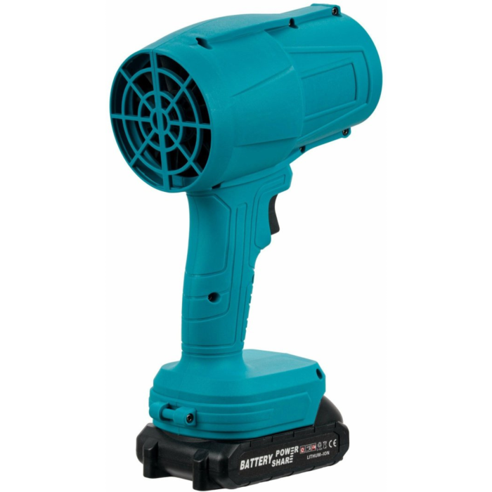 Suflanta electrica portabila VarioShop®, fara fir, 300W, cu 2 baterii Li-ion, pentru gradina, alee, garaj, masina, albastru [5]