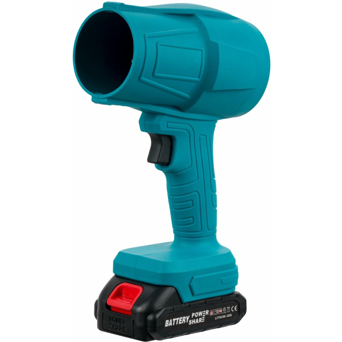 Suflanta electrica portabila VarioShop®, fara fir, 300W, cu 2 baterii Li-ion, pentru gradina, alee, garaj, masina, albastru [4]