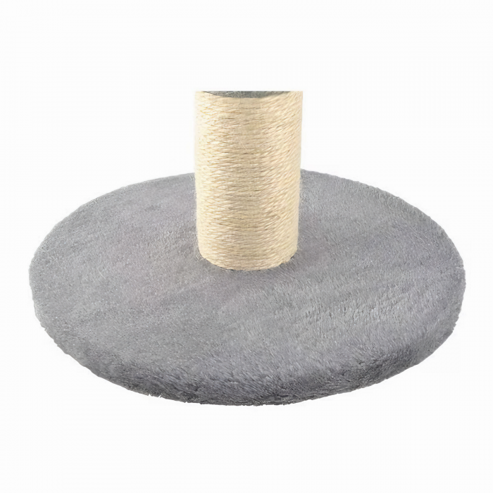 Suport ascutit gheare si jucarie pentru pisici VarioShop®, stalp cu sfoara si ghem, cu functie de ascutit gheare si zgariat, 45 x 29.5 cm, Gri [8]