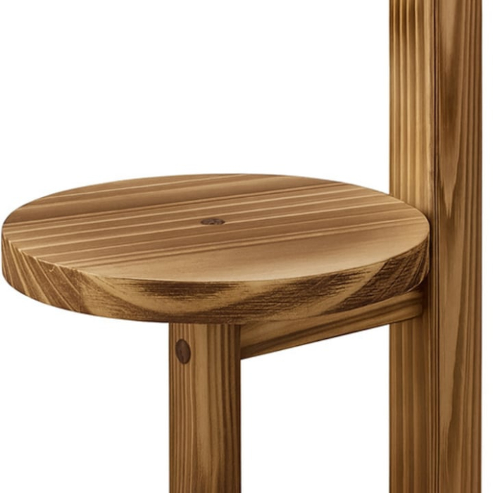 Suport de flori din lemn VarioShop®, vertical, cu 6 niveluri pentru 7 ghivece, design elegant, mobil si rezistent, ideal pentru interior si exterior [15]
