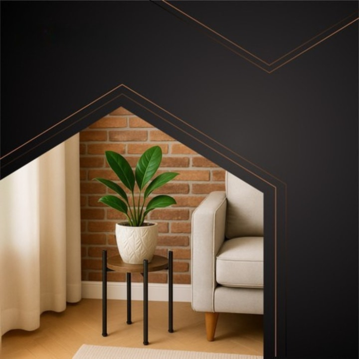 Suport de flori vertical VarioShop®, stil loft, din metal si rafturi MDF, modern si rezistent, cu picioare de protectie si nivelare – ideal pentru sufragerie, balcon, dormitor sau birou [3]