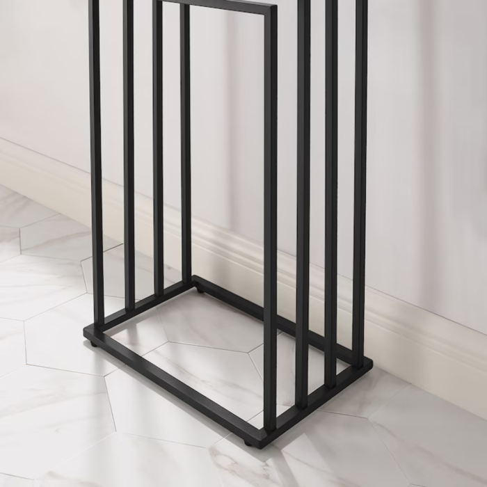 Suport prosoape VarioShop®, cu 4 bare de agatare, structura din otel, 96 x 40 x 29 cm, negru mat [7]