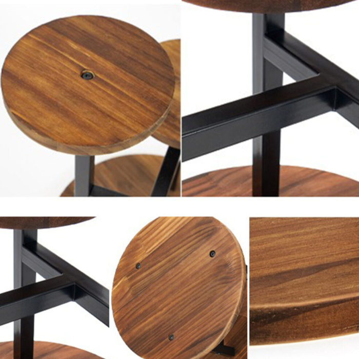 Suport flori metalic VarioShop® 54 cm, suport plante stil loft, suport ghiveci decorativ interior, rezistent si stabil pentru living, birou sau balcon [3]