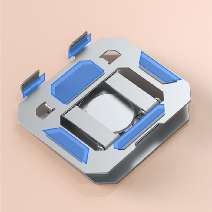 Suport laptop reglabil din metal VarioShop®, cu rotire 360°, inaltime si unghi ajustabile, design ergonomic, stabil si durabil, ideal pentru birou si acasa, Argintiu [5]