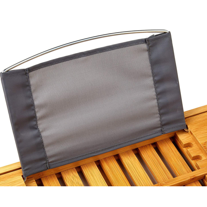 Suport pentru cada din bambus VarioShop®, ajustabil 70-103 cm, cu spatii pentru tableta, carte, pahar, sapun si lumanare [12]