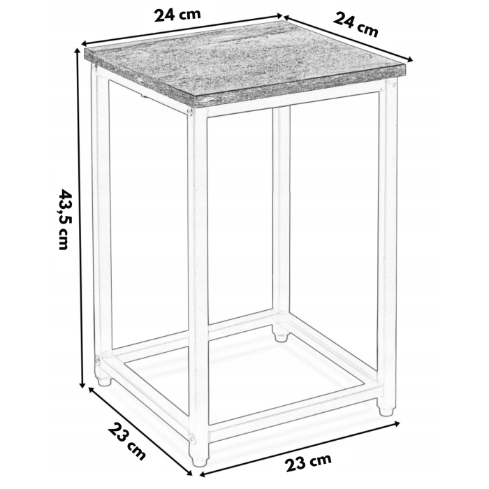 Suport pentru plante metalic VarioShop®, 43.5 cm, design modern, structura otel rezistent, negru/crem [3]
