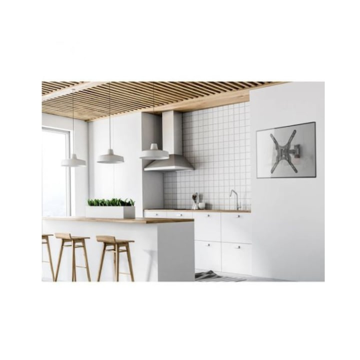 Suport perete TV reglabil VarioShop®, 10–32”, universal, brat extensibil 43 cm, inclinare si rotatie 360°, compatibil VESA 75x75/100x100, 20 kg, cu nivel inclusa, negru [8]