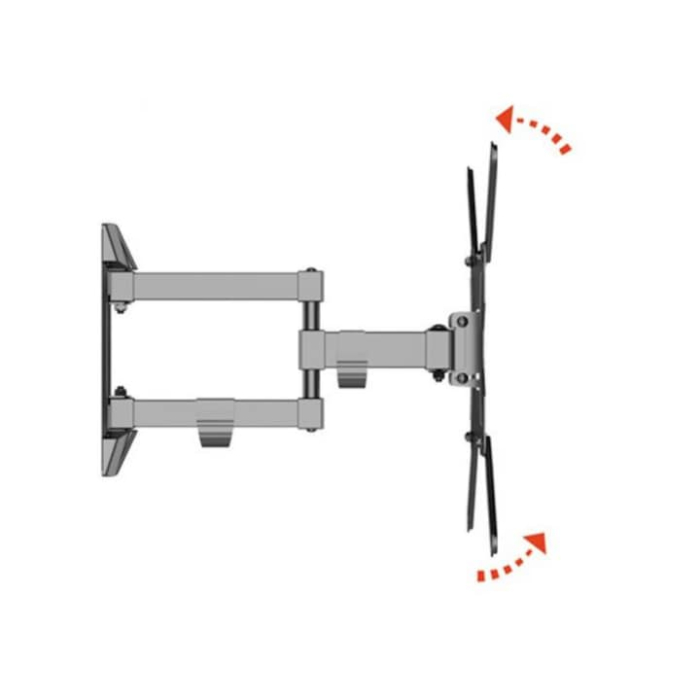 Suport perete TV reglabil VarioShop®, 10–32”, universal, brat extensibil 43 cm, inclinare si rotatie 360°, compatibil VESA 75x75/100x100, 20 kg, cu nivel inclusa, negru [9]