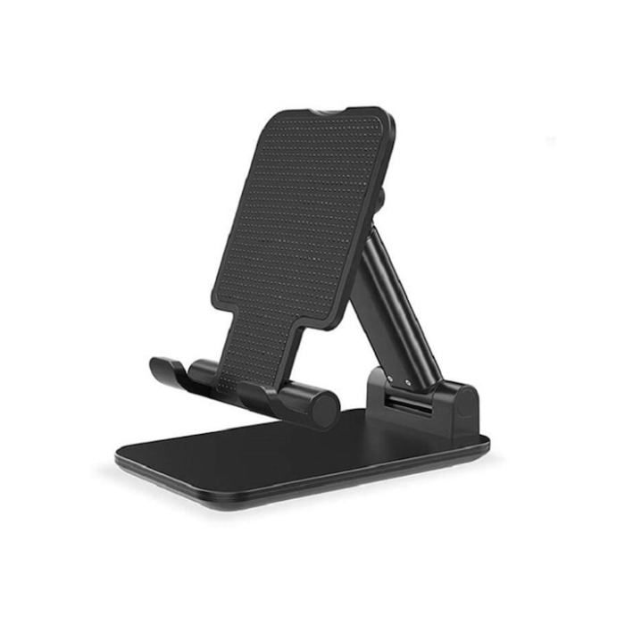 Suport reglabil pentru telefon sau tableta VarioShop®, reglabil, pliabil, stabil, compatibilitate universala, 10.5 x 6.5 cm, Negru [11]