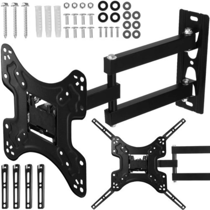 Suport TV de perete VarioShop®, universal, 14–55 inch, reglabil, înclinare ±15°, sarcină maximă 22 kg, negru [7]