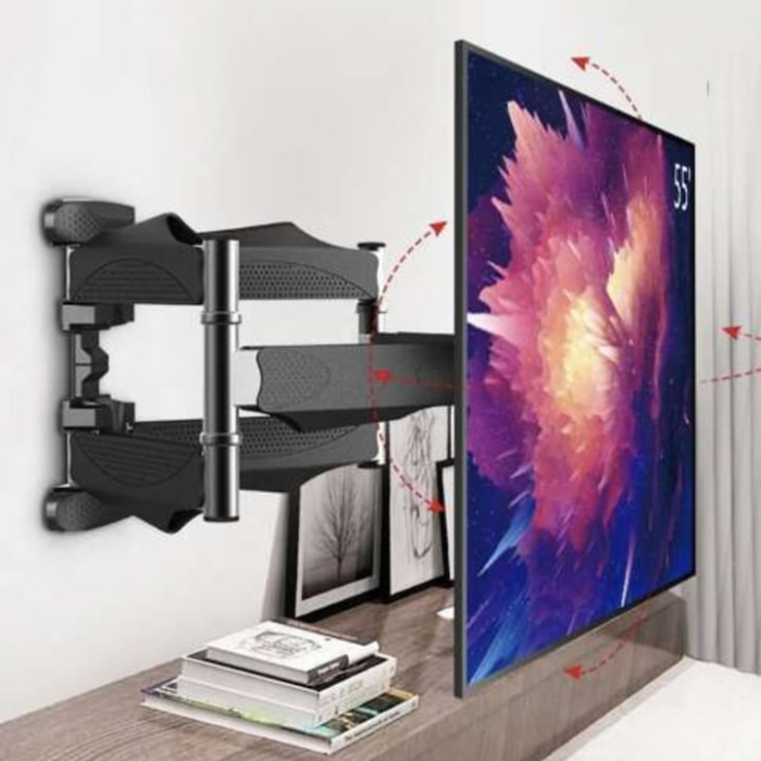 Suport TV de perete VarioShop®, universal, 14–55 inch, reglabil, înclinare ±15°, sarcină maximă 22 kg, negru [6]
