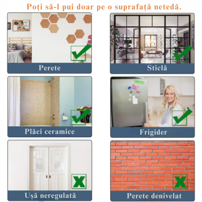 Tabla autoadeziva de scris si desenat cu creta VarioShop®, neagra, autocolanta, tip sticker, cu set de creta colorata inclus, reutilizabila, ajustabila 45x200 cm [47]