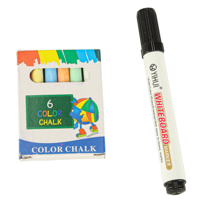 Tabla Educativa Magnetica 2in1 VarioShop®, Tabla Alba cu Marker si Tabla Neagra pentru Creta, Abac, Litere Magnetice, Suport Hartie, Raft Accesorii, Lemn Natural, 90cm [4]