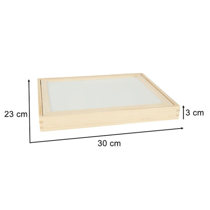 Tabla magnetica educationala din lemn pentru copii VarioShop®, fata-verso, puzzle-uri magnetice, marker, creta, joc creativ, scris si desenat, dimensiune 30 x 23 cm [2]