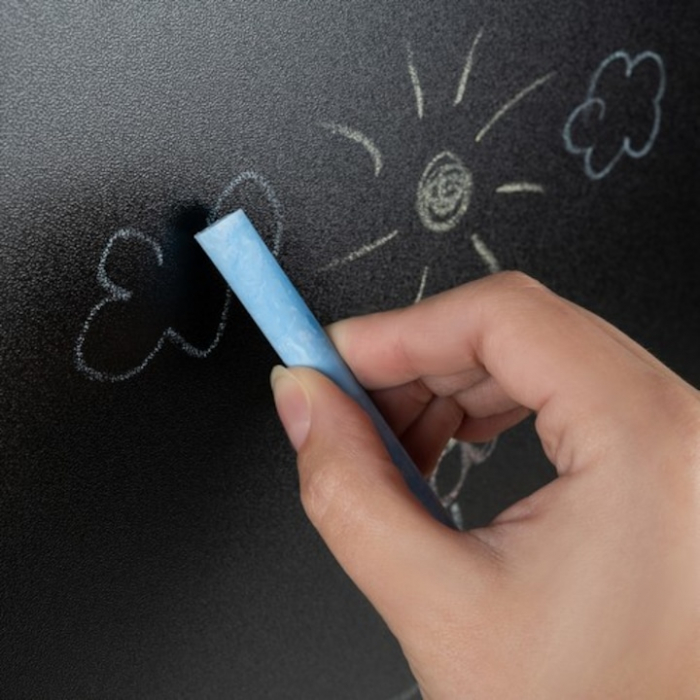 Tabla magnetica interactiva 2 in 1 VarioShop®, compacta, fata dubla, include marker, creta, burete, set de numere, non-toxic, lemn, 43 x 43 cm, Negru/Bej [8]