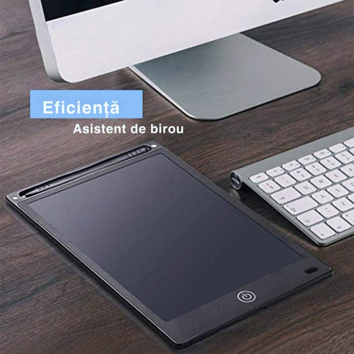 Tableta grafica cu ecran LCD de scris sau desenat VarioShop®, buton de stergere, functie de blocare, ultra-subtire, 8.5 inch, Negru [3]
