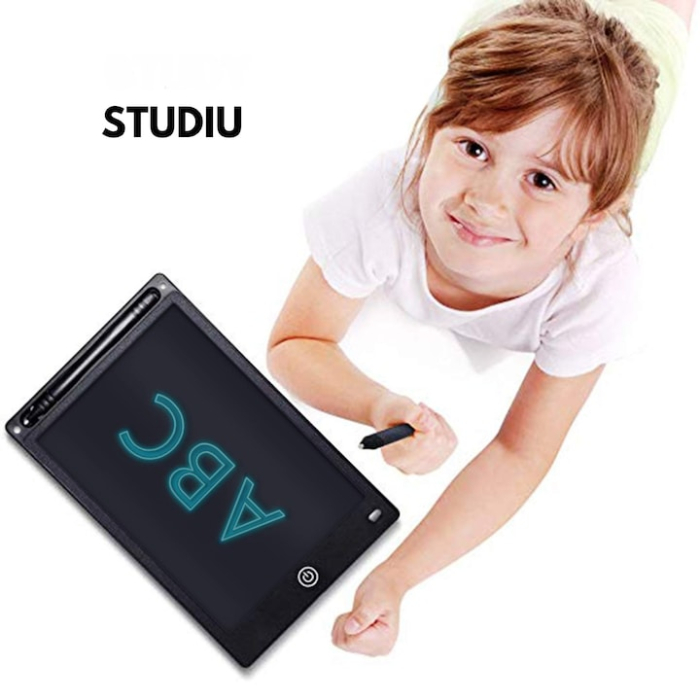 Tableta grafica cu ecran LCD de scris sau desenat VarioShop®, buton de stergere, functie de blocare, ultra-subtire, 8.5 inch, Negru [4]