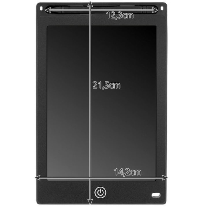 Tableta grafica cu ecran LCD de scris sau desenat VarioShop®, buton de stergere, functie de blocare, ultra-subtire, 8.5 inch, Negru [6]