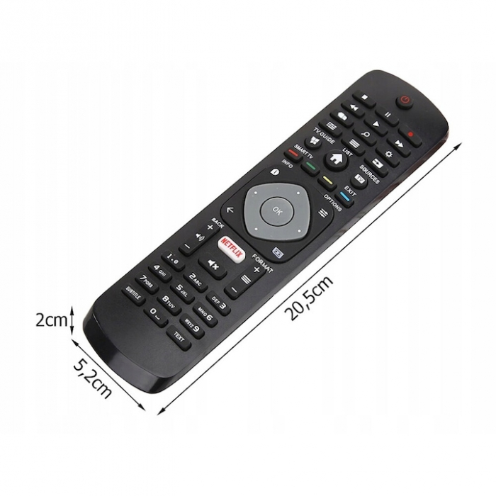 Telecomanda universala pentru televizoarele Philips VarioShop®, cu functie Smart, compatibila cu modelele vechi si noi, 20.5 x 5 cm, Negru [7]