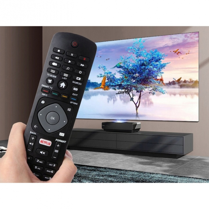 Telecomanda universala pentru televizoarele Philips VarioShop®, cu functie Smart, compatibila cu modelele vechi si noi, 20.5 x 5 cm, Negru [3]