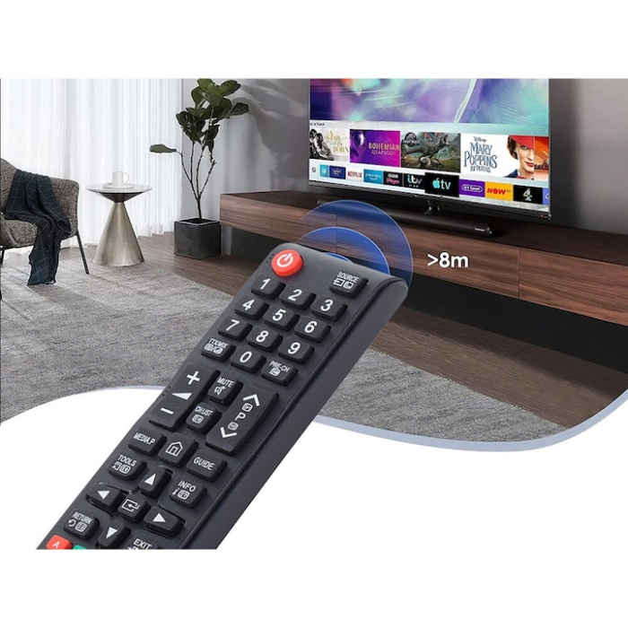 Telecomanda Universala Premium pentru Smart TV, AA59-00741A, Usor de Utilizat, Design Ergonomic, 17, 5 cm x 4, 5 cm x 2, 3 cm [3]