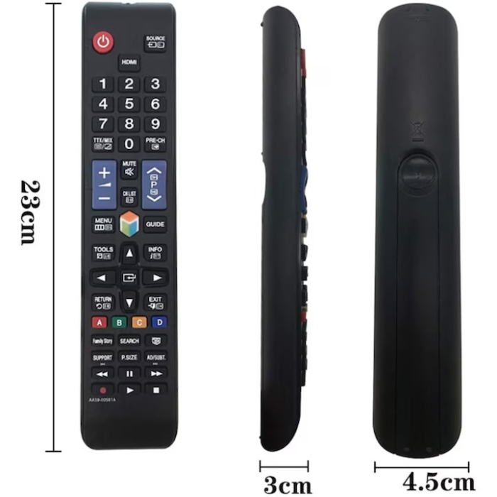 Telecomanda Universala Premium pentru Smart TV VarioShop®, AA59-00581A, Compatibila cu Samsung, Usor de Utilizat, 23 x 3 cm [3]