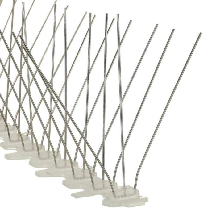 Țepi anti porumbei VarioShop®, pentru balcon, pervaz și acoperiș, bază PP cu vârfuri din oțel inoxidabil, 50 x 11 x 4 cm [6]