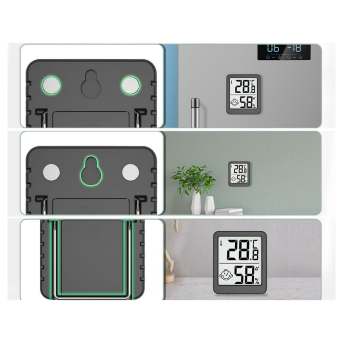 Termometru digital cu higrometru pentru interior VarioShop®, afisaj LCD, indicatie nivel confort, wireless, interval temperatura -50°C pana la +70°C, umiditate 10-99%, baterie inclusa, Negru [9]