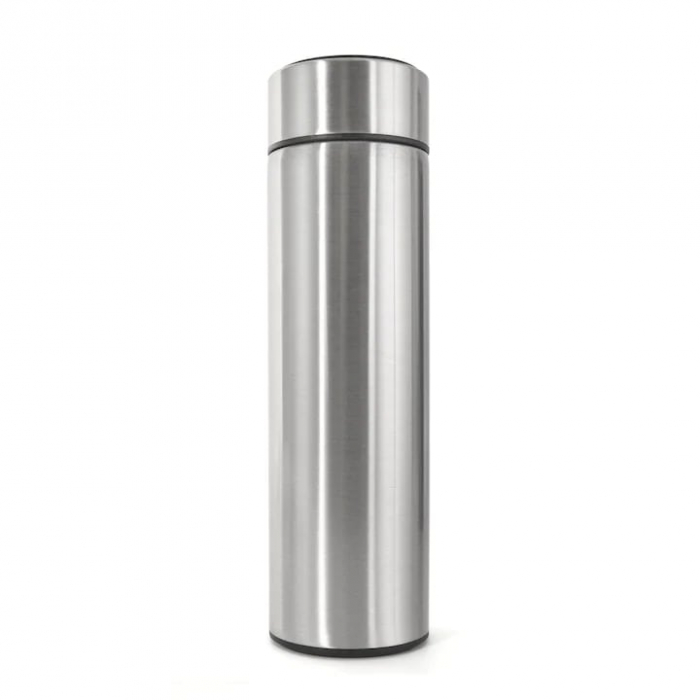Termos smart cu afisaj LED VarioShop®, Afisarea Temperaturii, Pastreaza Bautura Fierbinte sau Rece timp de 12 ore, Otel Inoxidabil, Capacitate 500 ml, Dimensiune 21.5 x 6.7 cm, Argintiu [16]