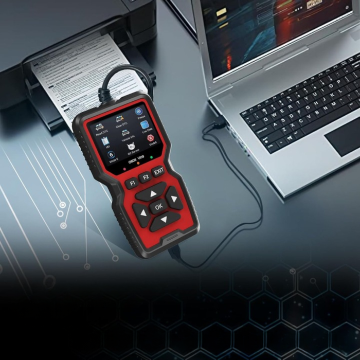 Tester diagnoza auto VarioShop®, OBD2 V519, scanner auto universal, citire si stergere erori motor, ecran LCD, compatibil multi-protocol, 10 limbi [5]