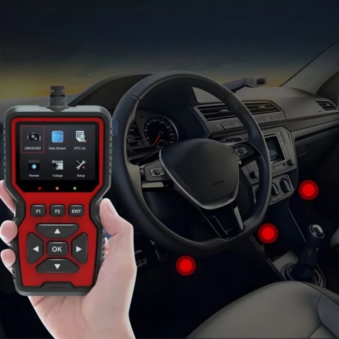 Tester diagnoza auto VarioShop®, OBD2 V519, scanner auto universal, citire si stergere erori motor, ecran LCD, compatibil multi-protocol, 10 limbi [4]