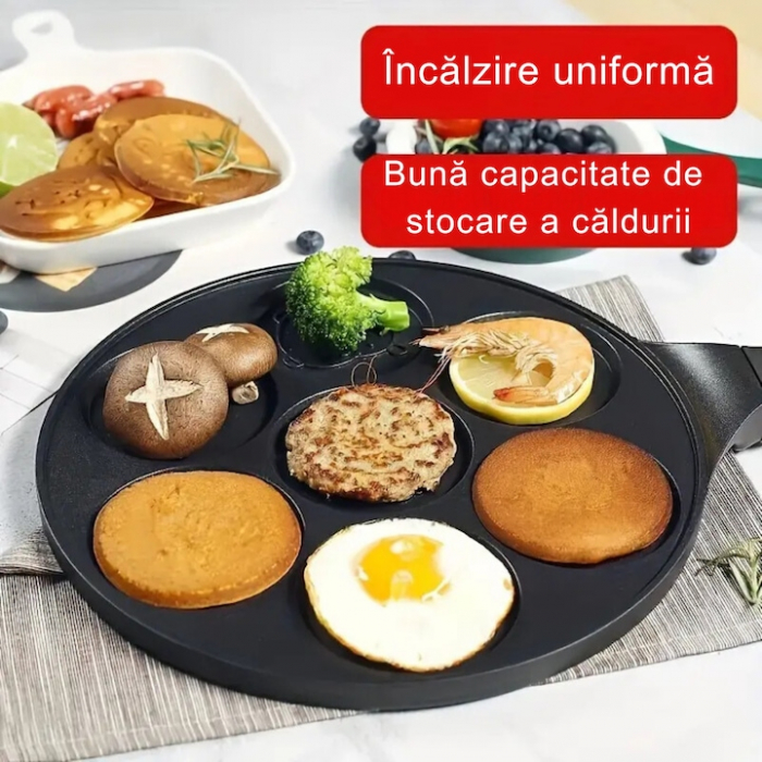 Tigaie pentru clatite VarioShop®, 7 modele de animalute, otel si aluminiu cu acoperire antiaderenta, atat pentru aragazul normal cat si pentru cel vidroceramic si electric, diametru tigaie 26.5 cm, di [5]