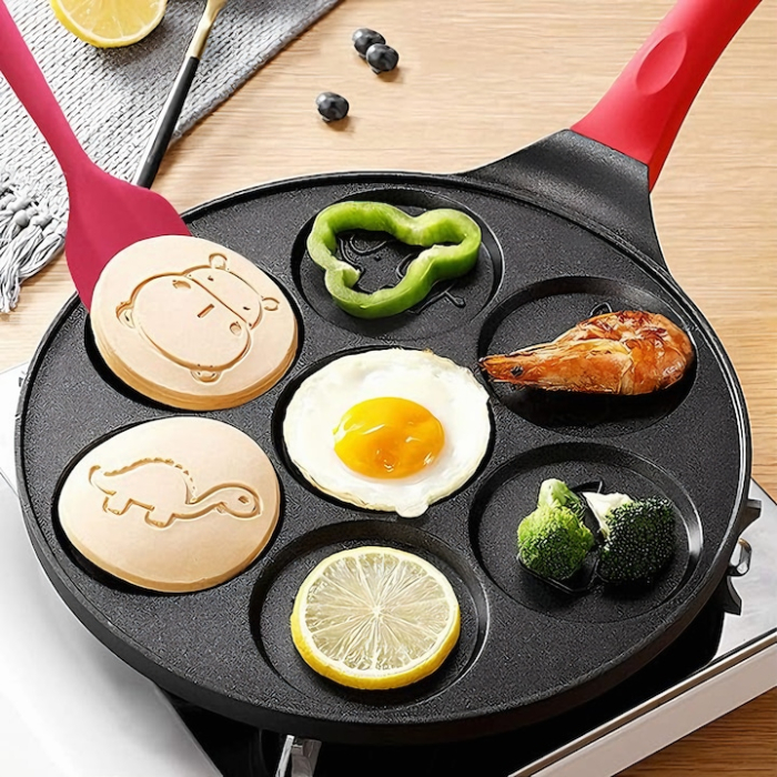 Tigaie pentru clatite VarioShop®, 7 modele de animalute, otel si aluminiu cu acoperire antiaderenta, atat pentru aragazul normal cat si pentru cel vitroceramic si electric, diametru tigaie 26 cm, diam [8]