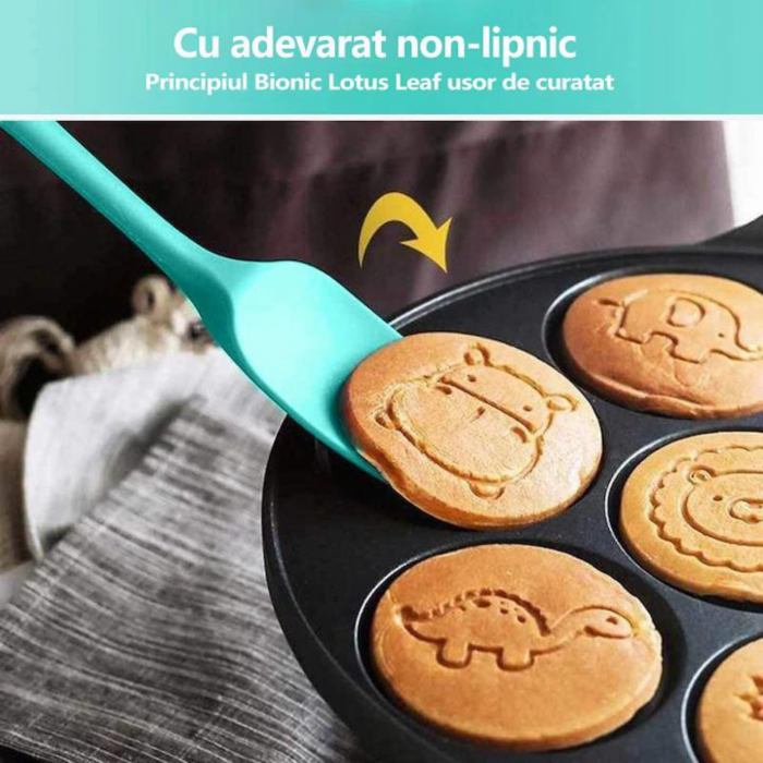 Tigaie pentru clatite VarioShop®, 7 modele de animalute, otel si aluminiu cu acoperire antiaderenta, atat pentru aragazul normal cat si pentru cel vitroceramic si electric, diametru tigaie 26 cm, diam [24]