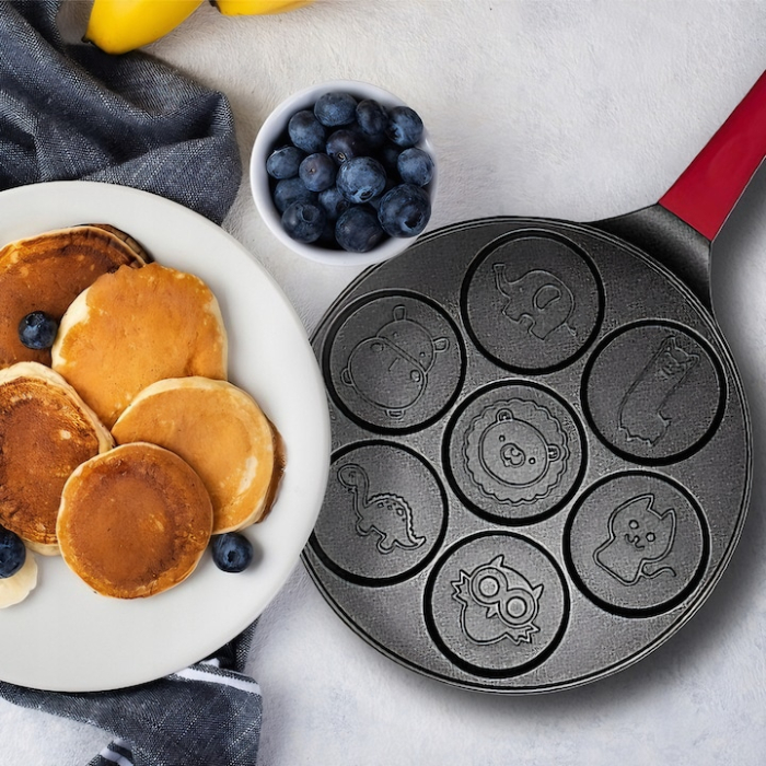 Tigaie pentru clatite VarioShop®, 7 modele de animalute, otel si aluminiu cu acoperire antiaderenta, atat pentru aragazul normal cat si pentru cel vitroceramic si electric, diametru tigaie 26 cm, diam [5]