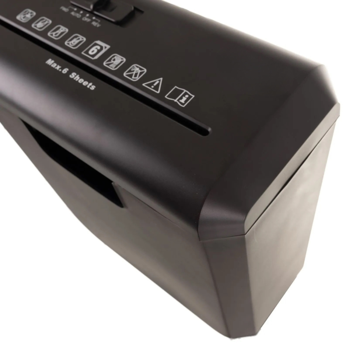 Tocator automat de hartie VarioShop®, taiere 6 mm, functie AUTO/REV/FWD/OFF, cos 10 L, nivel securitate P-2, protectie supraincalzire, negru [11]