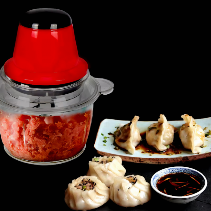 Tocator Electric Multifunctional VarioShop®, pentru Carne, Fructe si Legume, 4 lame, Capacitate 2 litri, Culoare Rosu [3]
