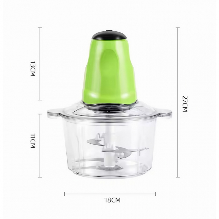 Tocator Electric Multifunctional VarioShop®, pentru Carne, Fructe si Legume, 4 lame, Capacitate 2 litri, Culoare Verde [2]