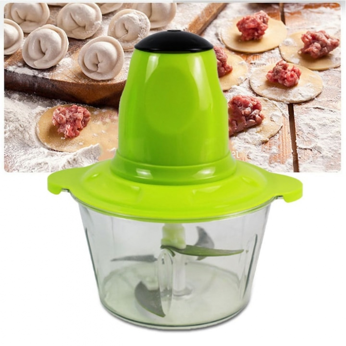 Tocator Electric Multifunctional VarioShop®, pentru Carne, Fructe si Legume, 4 lame, Capacitate 2 litri, Culoare Verde [10]