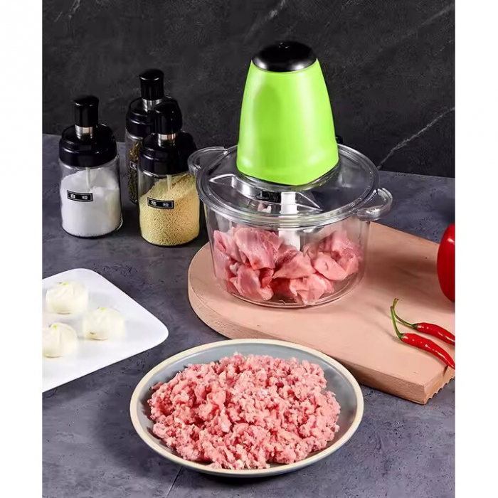 Tocator Electric Multifunctional VarioShop®, pentru Carne, Fructe si Legume, 4 lame, Capacitate 2 litri, Culoare Verde [13]