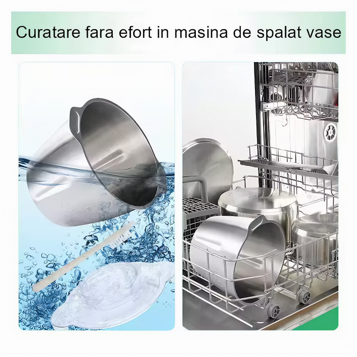 Tocator electric multifunctional VarioShop®, pentru Carne, Fructe si Legume, din inox de inalta calitate, cu 2 viteze si capacitate de 2 litri, 3 lame din otel inoxidabil si motor puternic 250W, argin [9]