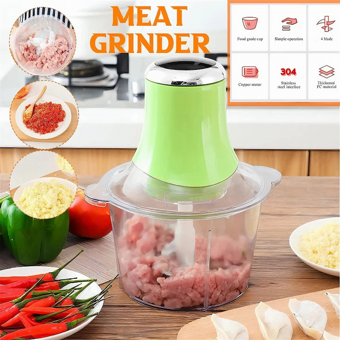 Tocator Electric Universal VarioShop®, maruntitor legume, fructe si seminte, capacitate recipient 1800 ml, din otel inoxidabil, 220/240V, 300W, 25x22 cm, verde [26]