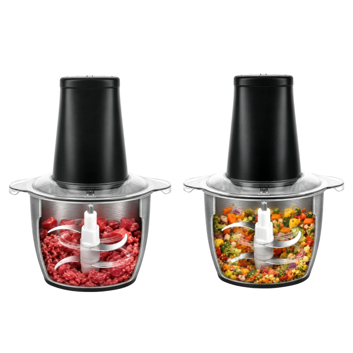Tocator electric VarioShop®, 500W, bol 2L, 4 lame inox, 2 viteze, functie Pulse, protectie la pornire accidentala, pentru carne, legume, fructe si nuci [11]