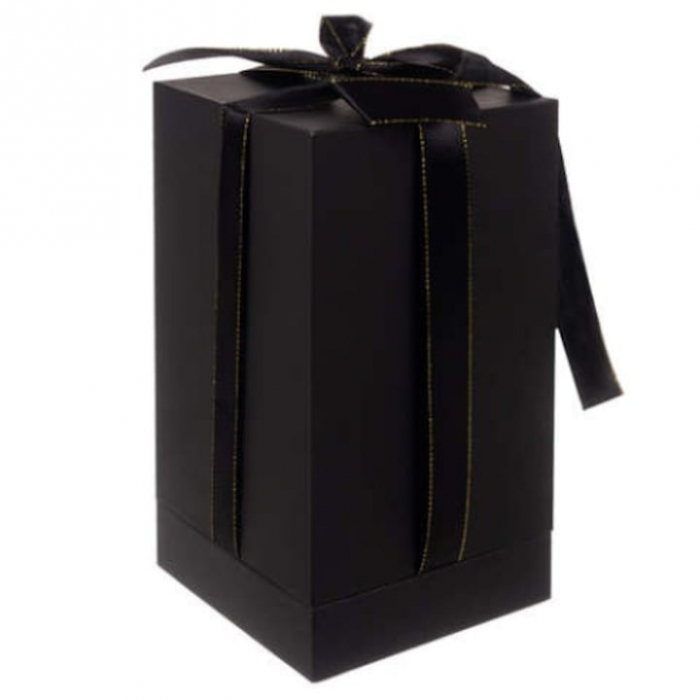 Trandafir rosu criogenat VarioShop®, in cupola de sticla, iluminat LED, include 100 de petale de trandafir, cutie de cadou, funda, pe blat negru, ideal pentru evenimente speciale, dimensiuni 22 x 11 c [11]